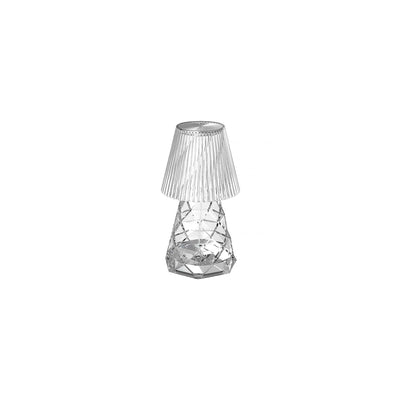 Lola Lux de Newgarden : lampe de table élégante en polyamide transparent, touches de miroir, luminosité réglable, autonomie de 50 heures.