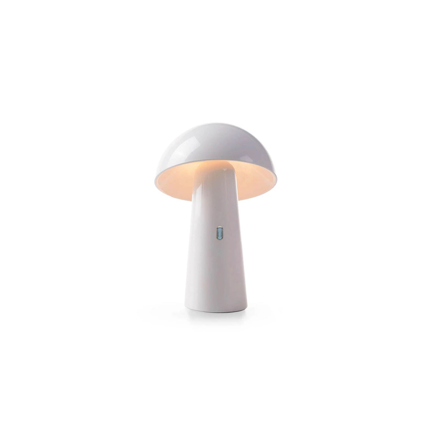 Lampe de table Shitake : pratique, design élégant, autonomie jusqu'à 20 heures, disponible en blanc ou noir pour s'adapter à tous les décors. Blanc.