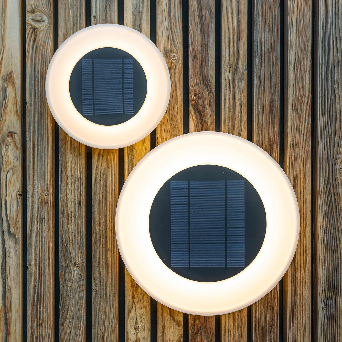 Lampe murale Wally par Newgarden : éclairage durable avec panneau solaire et capteur crépusculaire, parfaite pour un jardin écologique et une économie d'énergie efficace.