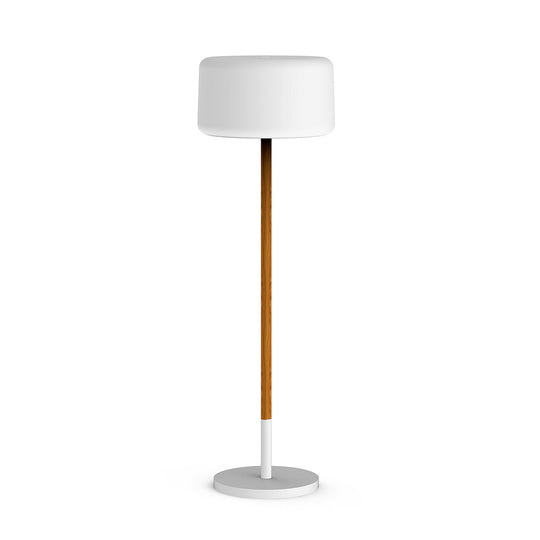 Chloe Plant de Newgarden : lampe sur pied design en bois et polyéthylène, finitions pour usage intérieur et extérieur, idéale pour décorer avec style. Bois.