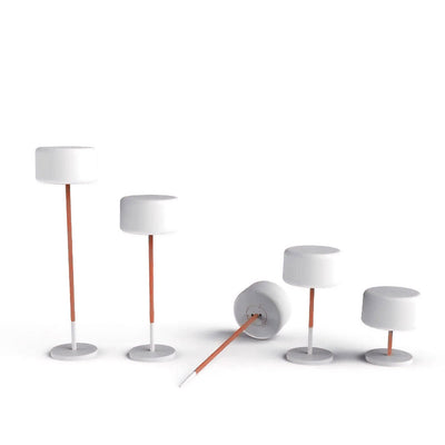 Illuminez votre espace avec Chloe Plant : lampe sur pied en bois et polyéthylène, télécommande avec gradateur pour une ambiance personnalisée.