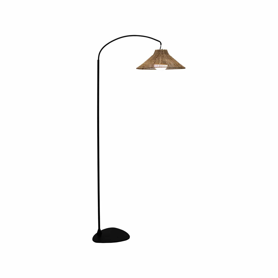 Niza de Newgarden : lampadaire sans câbles, 2 tailles, fibres naturelles, arc lumineux, 900 lumens, télécommande, autonomie 20 heures. 165