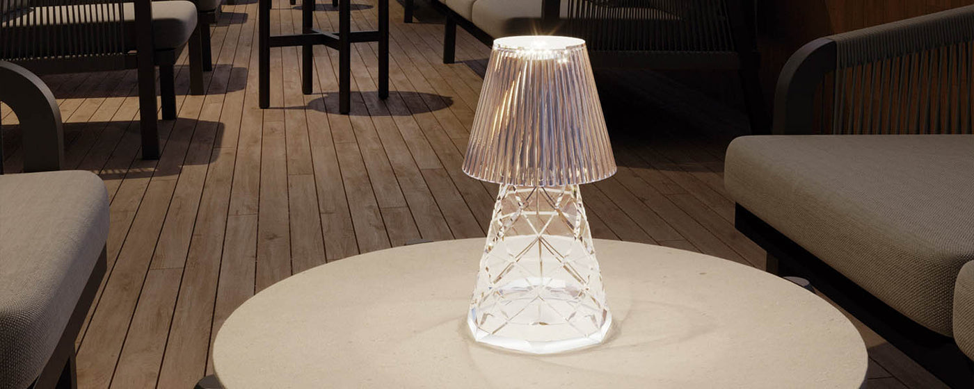 Lampe de table sans fil LED rechargeable Blanc chaud Lola Lux