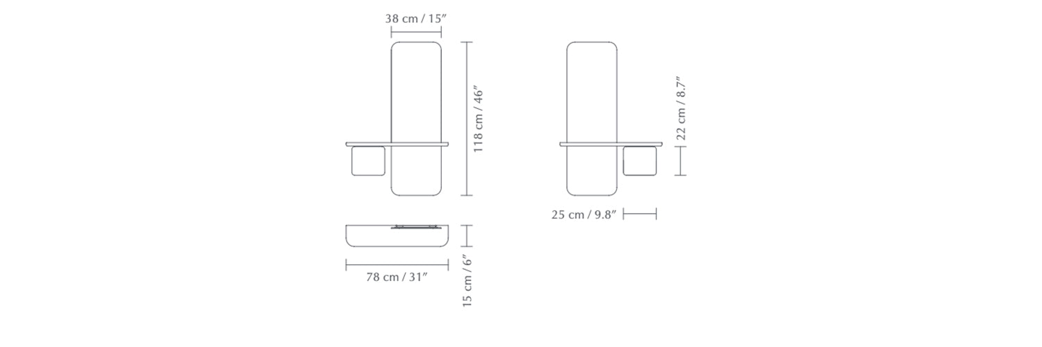 One More Look, miroir, par Umnage, dimensions