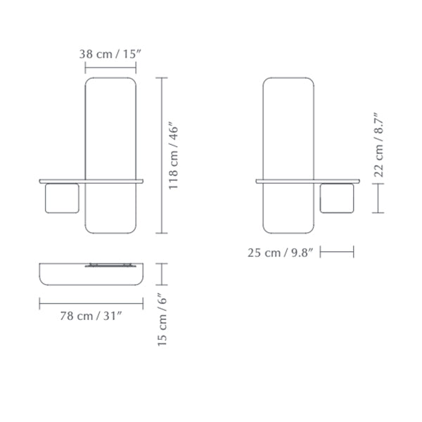 One More Look, miroir, par Umnage, dimensions