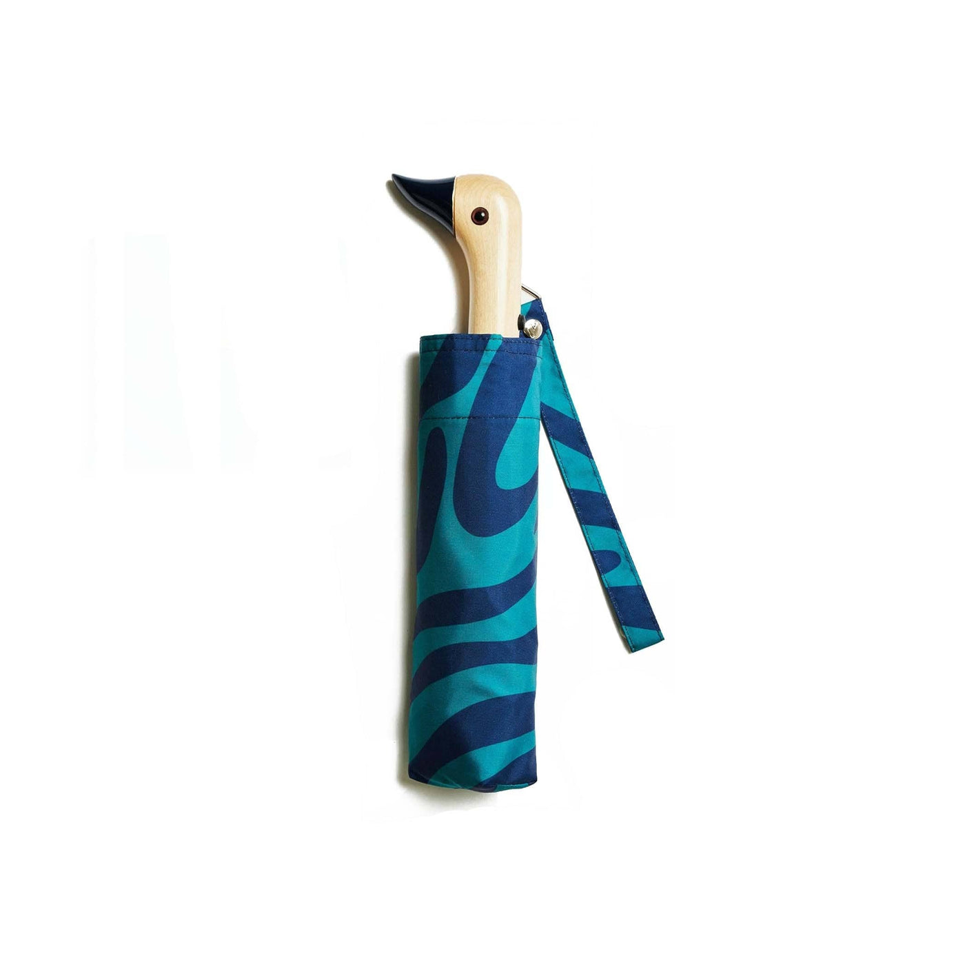 Affrontez les intempéries avec style et éthique grâce au parapluie Canard Original Duckhead, fabriqué à partir de plastique recyclé. Motifs Blue Swirls