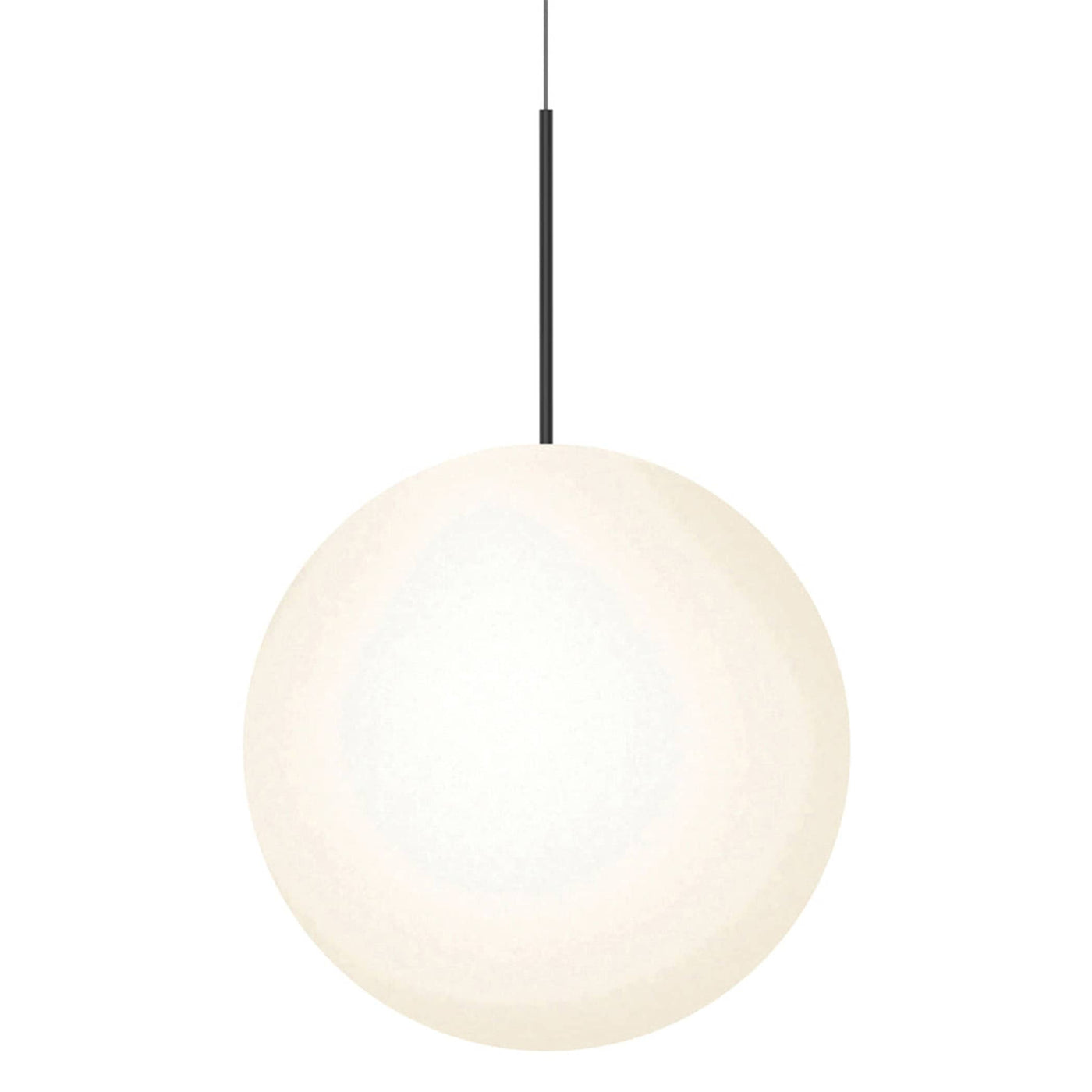 Pablo Designs Bola Sphere, lampe suspendue, en verre et aluminium, 24ʼʼ, noir mat