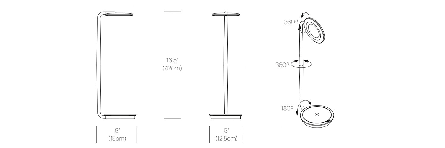 Pixo Plus, lampe de table avec chargeur de téléphone par Pablo Designs