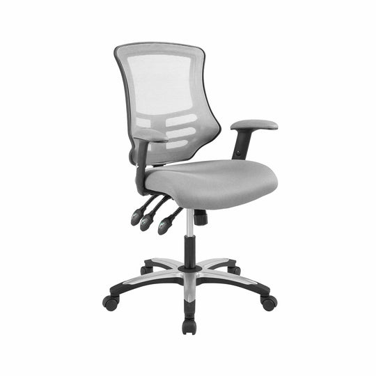 Accomplissez vos tâches quotidiennes avec efficacité grâce à la chaise de bureau Calibrate, alliant robustesse et ergonomie. Gris.