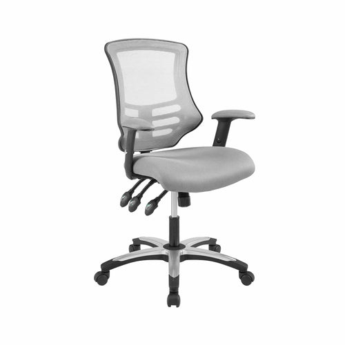 Accomplissez vos tâches quotidiennes avec efficacité grâce à la chaise de bureau Calibrate, alliant robustesse et ergonomie. Gris.