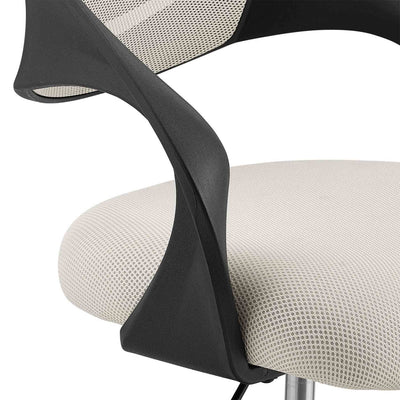 Améliorez votre espace de travail avec la chaise Thrive, conçue pour offrir un soutien ergonomique et un confort durable. Gris.