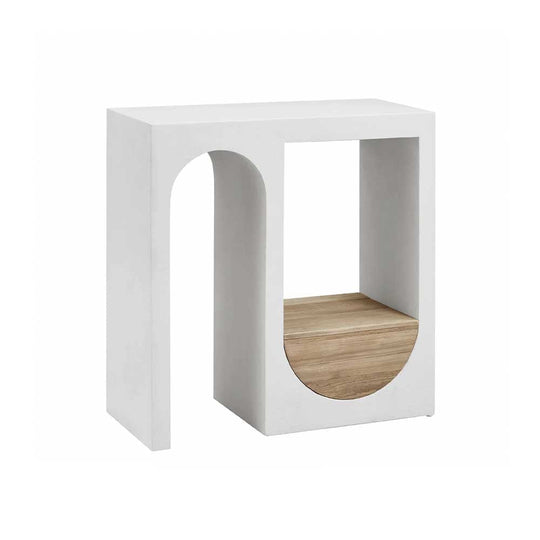 Sélection Nüspace Columbus, console avec ouverture, en bois, blanc