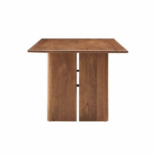 La table à dîner Amistad, bien plus qu'un meuble, une expérience. En bois de manguier, elle offre charme et durabilité. Les patins réglables soulignent l'engagement envers la qualité.