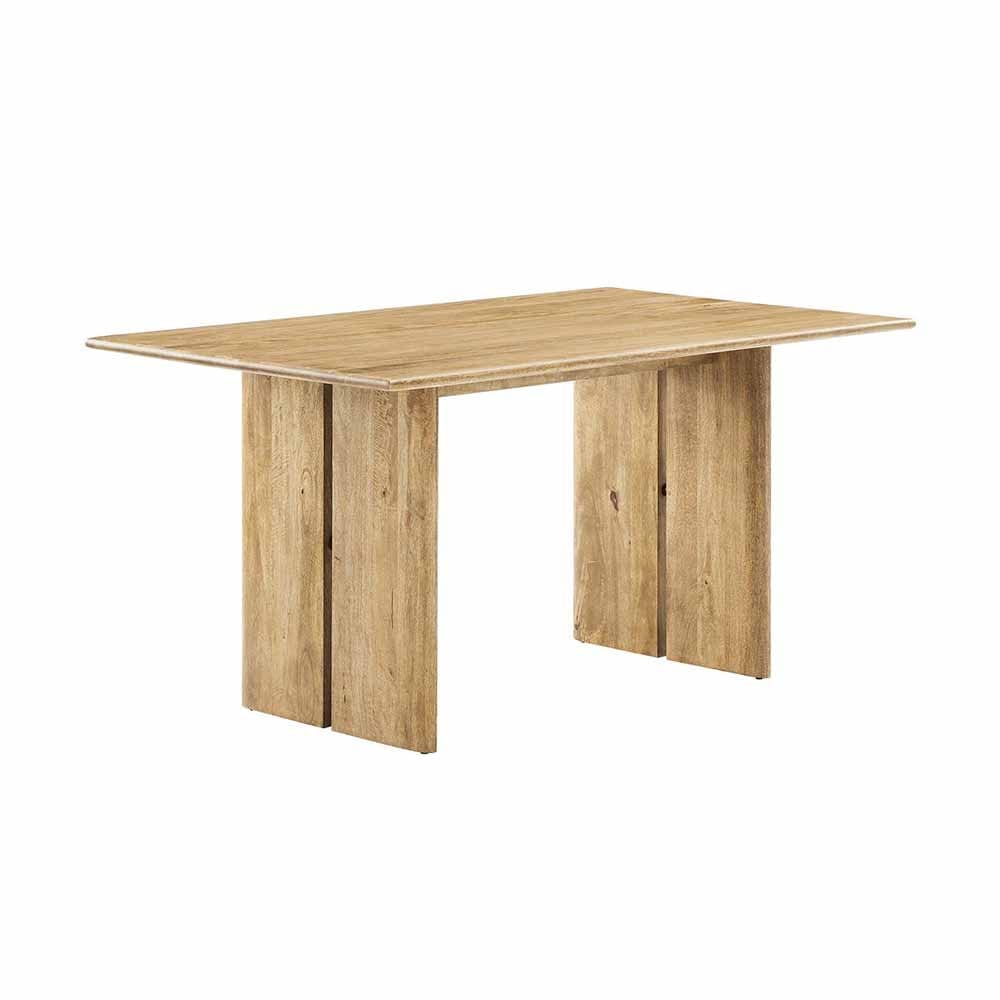 Amistad, table à dîner pour 6 personnes, pour votre salle à manger, en bois de manguier, 60", chêne