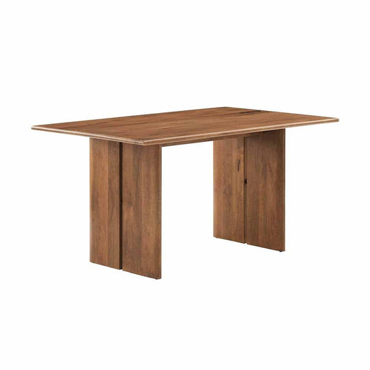 Amistad, table à dîner pour 6 personnes, pour votre salle à manger, en bois de manguier, 60", noyer