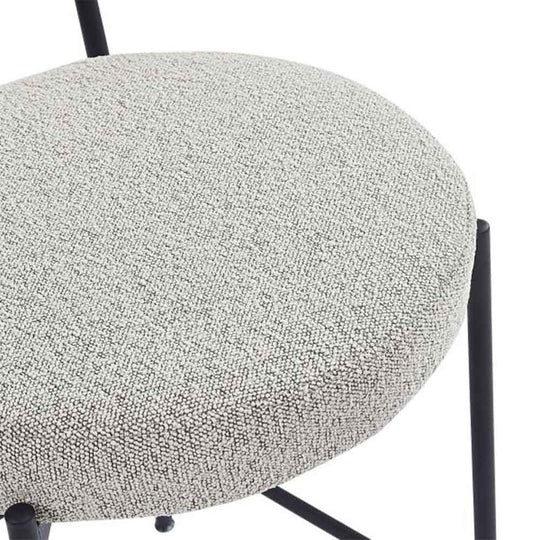 Sélection Nüspace Molly, tabouret de comptoir, en métal et tissu bouclé, gris