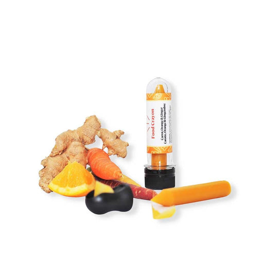 The Foodie Family Food Crayon, crayon culinaire pour assaisonner les plats, carotte, orange & gingembre