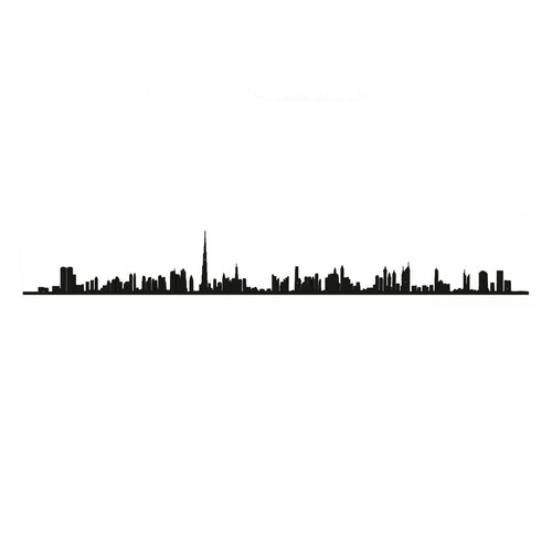 Plongez dans l'avenir de Dubaï avec la silhouette murale de The Line, capturant l'audace architecturale depuis les rives. Parfait pour les passionnés de modernité et d'innovation.