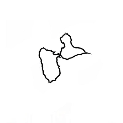 Découvrez la collection Island de The Line : des silhouettes artistiques représentant des îles emblématiques du monde entier, pour une touche de tranquillité dans votre maison. Guadeloupe.