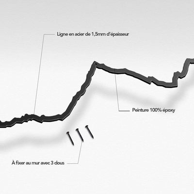 Découvrez l'esprit d'aventure avec la silhouette K2 de The Line, représentant le deuxième plus haut sommet du monde. Idéale pour ajouter une touche d'élégance à votre espace.