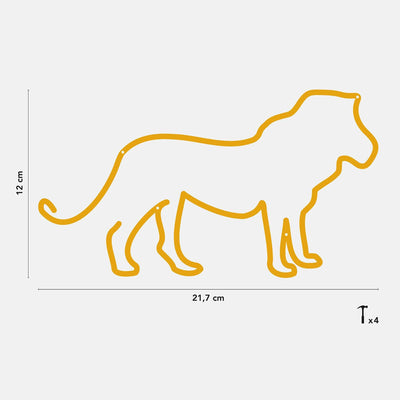 Ajoutez de la fantaisie aux espaces des enfants avec la collection Kids de The Line, proposant des silhouettes d'animaux en métal. Lion.