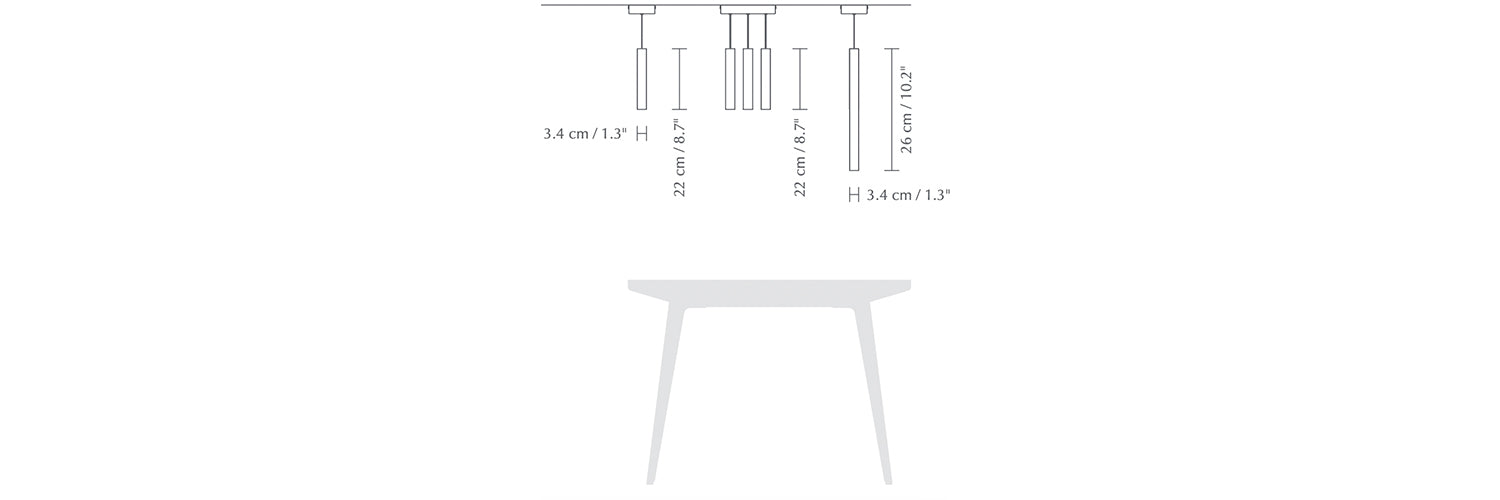 Umage Chimes, lampes suspendues LED individuelles ou en groupe, en bois, dimensions