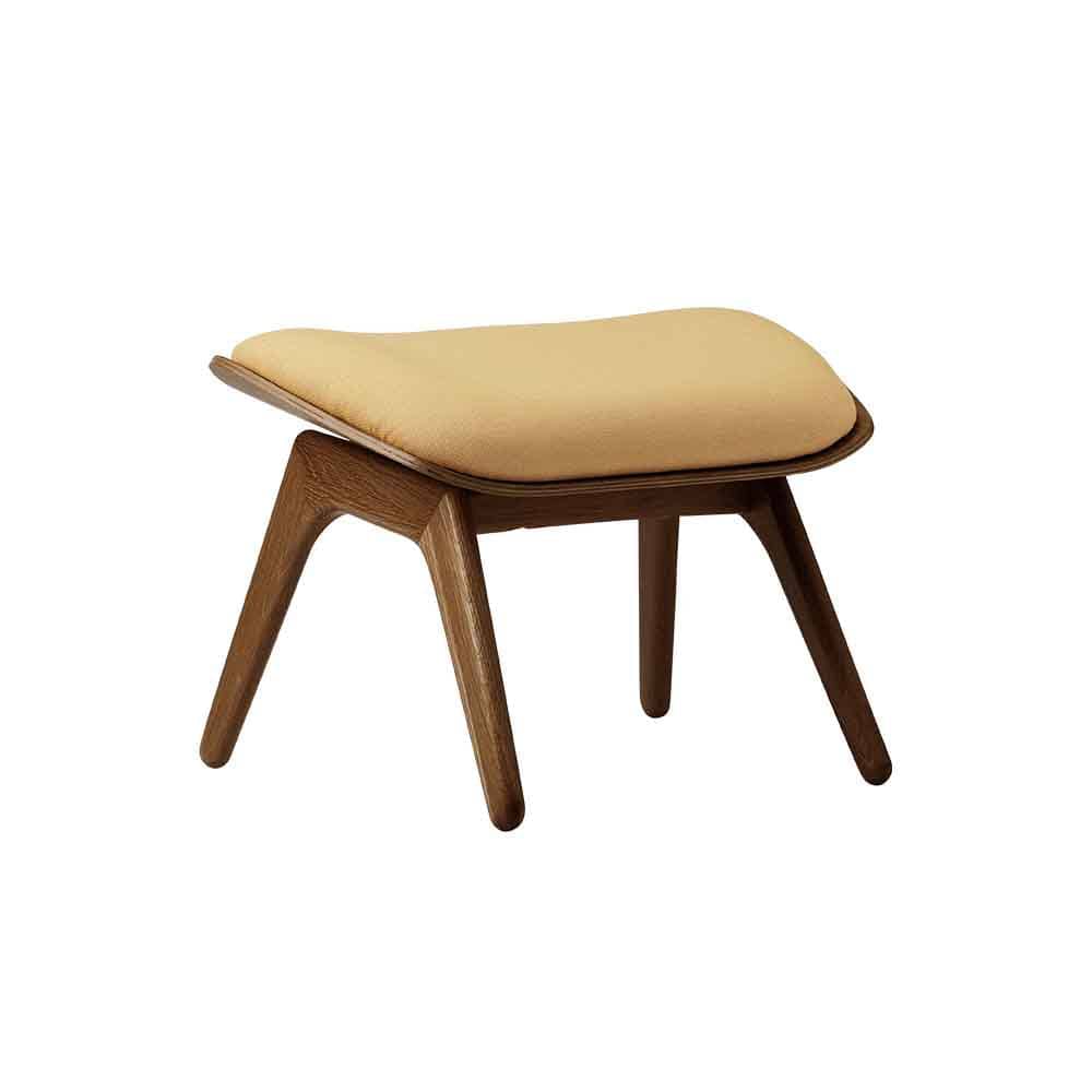 Umage The reader, ottoman pour accompagner le fauteuil, en bois et polyester, brillance estivale, chêne foncé