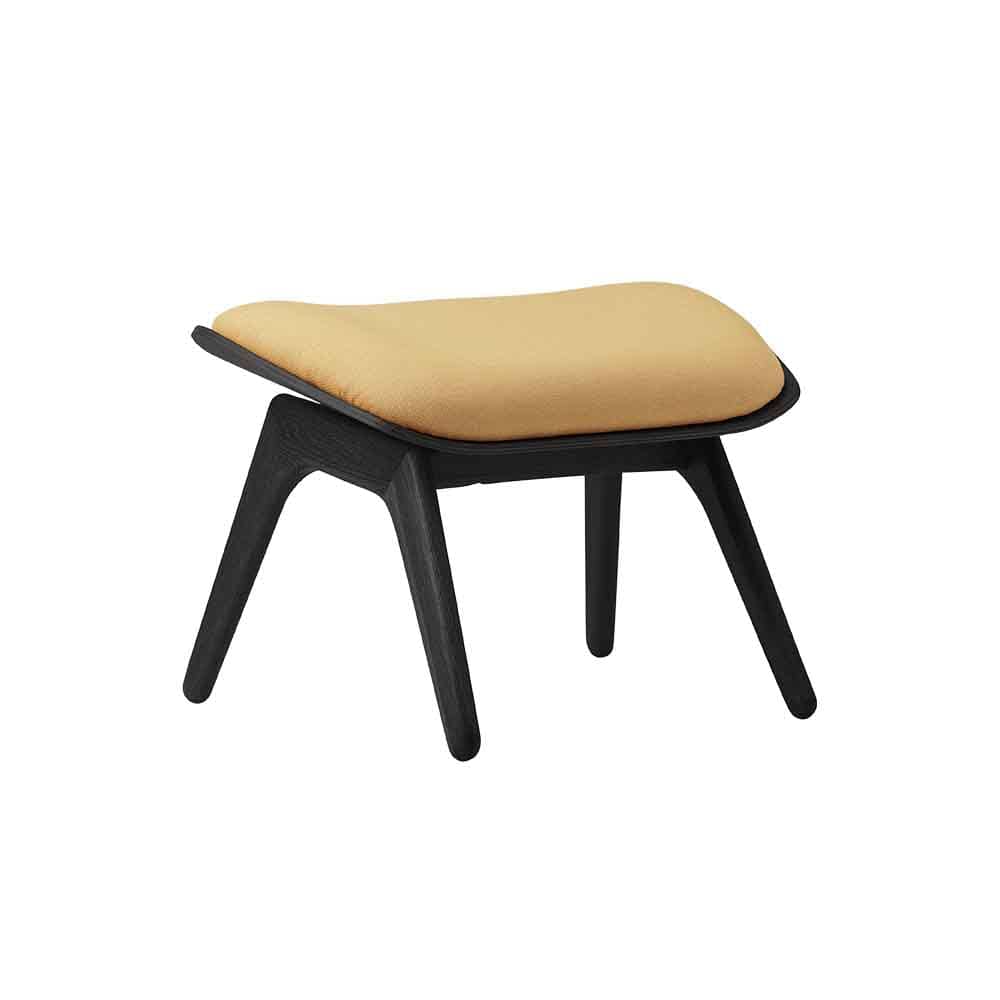 Umage The reader, ottoman pour accompagner le fauteuil, en bois et polyester, brillance estivale, chêne noir