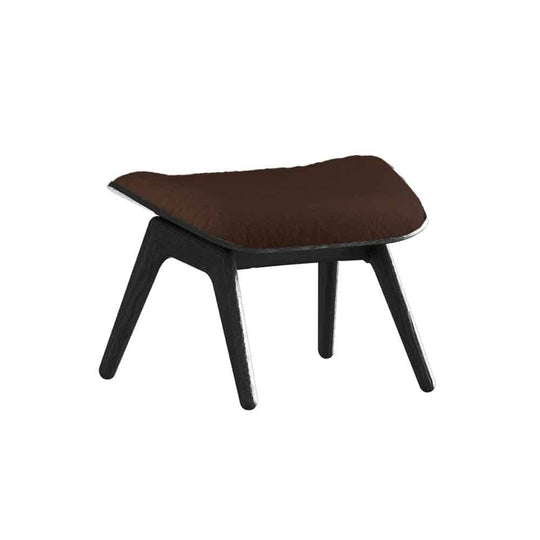 Umage The reader, ottoman pour accompagner le fauteuil, en bois et polyester, brun teddy, chêne noir