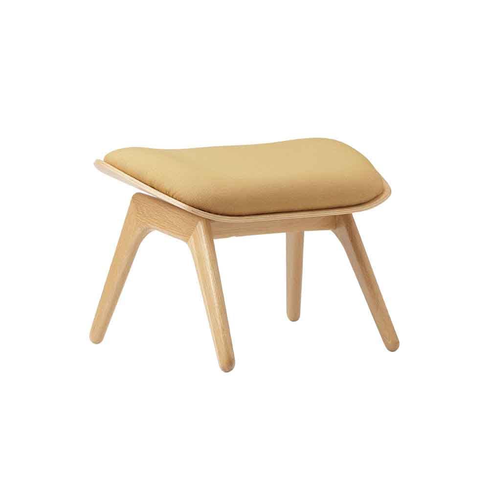 Umage The reader, ottoman pour accompagner le fauteuil, en bois et polyester, brillance estivale, chêne