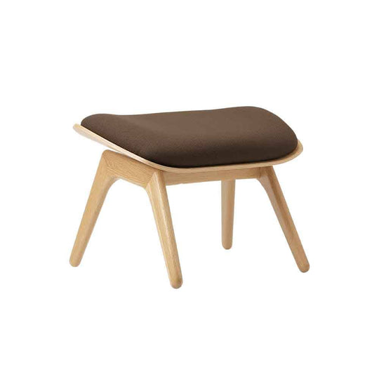 Umage The reader, ottoman pour accompagner le fauteuil, en bois et polyester, mocca, chêne