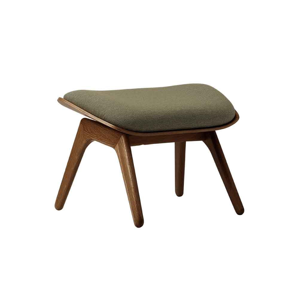 Umage The reader, ottoman pour accompagner le fauteuil, en bois et polyester, prairie du matin, chêne foncé