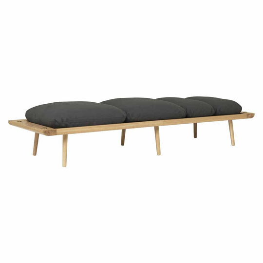 Umage Lounge Around, lit de jour ou banc au style scandinave, en bois et tissu, ombre, chêne