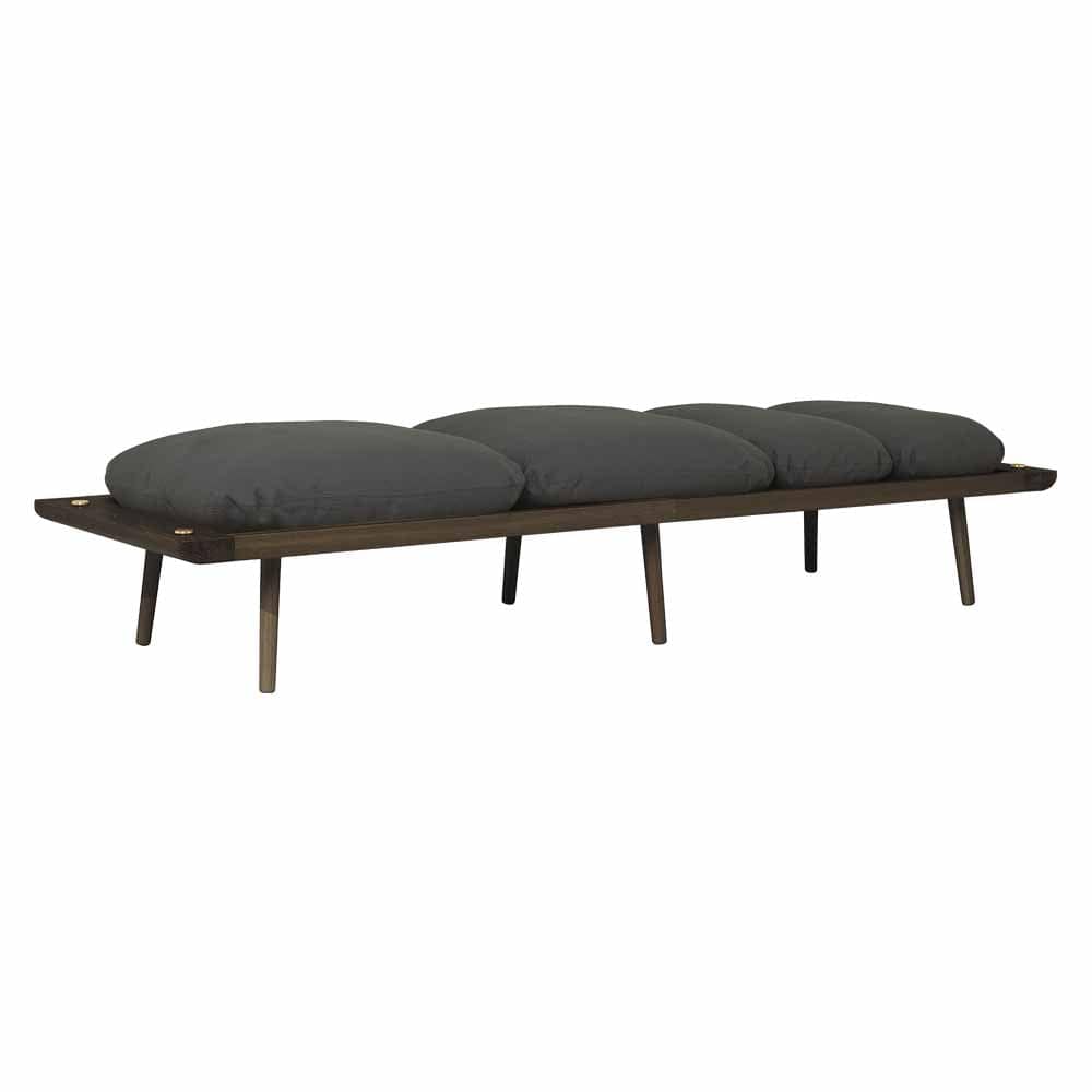 Umage Lounge Around, lit de jour ou banc au style scandinave, en bois et tissu, ombre, chêne foncé