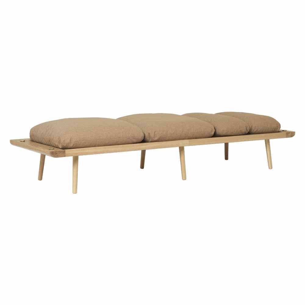 Umage Lounge Around, lit de jour ou banc au style scandinave, en bois et tissu, sucre brun, chêne