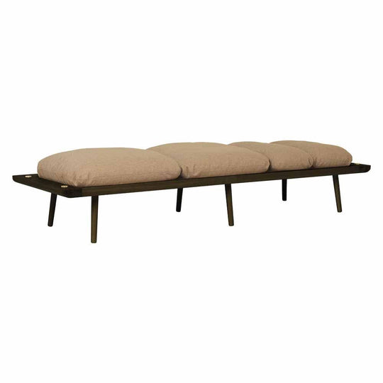 Umage Lounge Around, lit de jour ou banc au style scandinave, en bois et tissu, sucre brun, chêne foncé