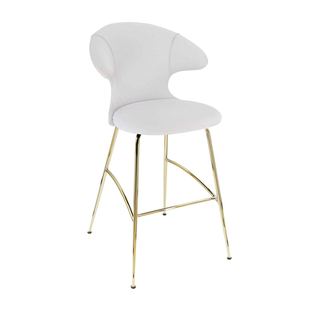 Umage Time Flies, tabouret de bar, en tissu et métal, sterling, laiton