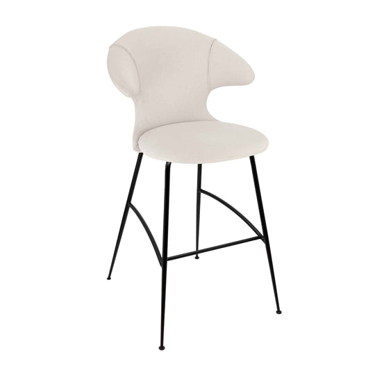 Umage Time Flies, tabouret de bar, en tissu et métal, sable blanc, noir