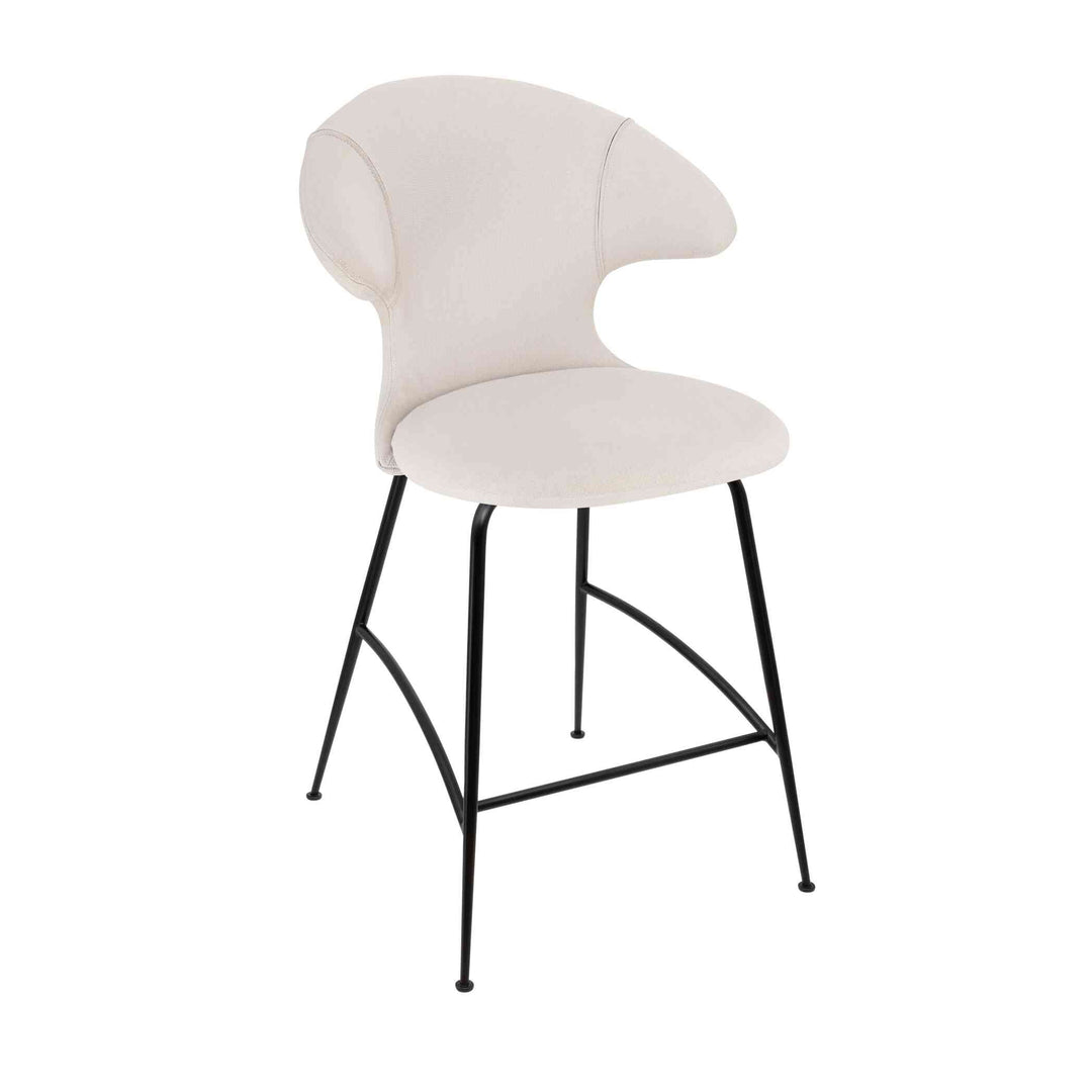 Umage Time Flies, tabouret de comptoir, en tissu et métal, sable blanc, noir