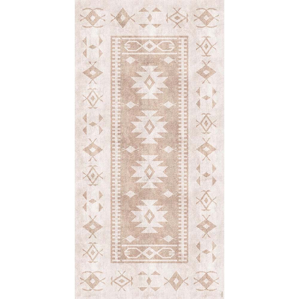 Adama Alma Dune, tapis plat à motif d’une épaisseur de 5 mm, en vinyle,  ochre