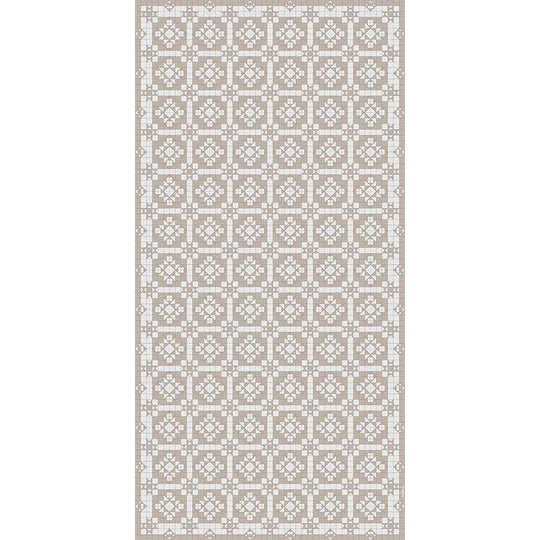 Adama Alma Geo, tapis plat à motif d’une épaisseur de 5 mm, en vinyle, ochre