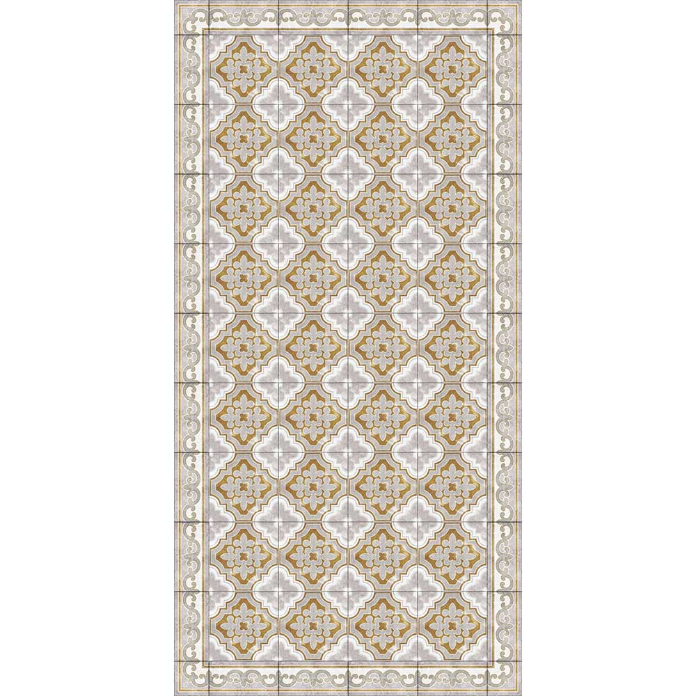 Adama Alma Golden, tapis plat à motif d’une épaisseur de 5 mm, en vinyle,