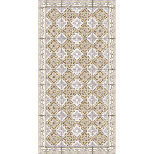 Adama Alma Golden, tapis plat à motif d’une épaisseur de 5 mm, en vinyle,