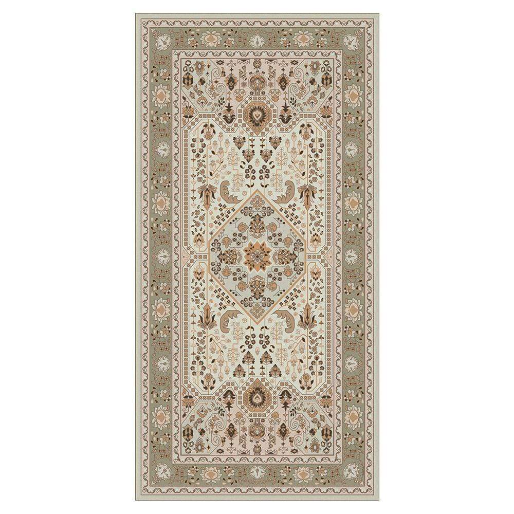 Adama Alma Granada, tapis plat à motif d’une épaisseur de 5 mm, en vinyle, crème