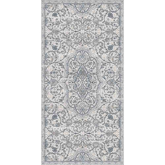 Adama Alma Hamsa, tapis plat à motif d’une épaisseur de 5 mm, en vinyle, blanc