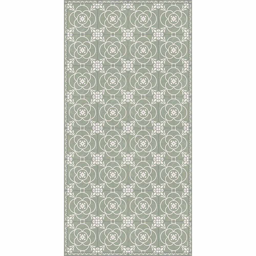 Adama Alma Lisa, tapis plat à motif d’une épaisseur de 5 mm, en vinyle, vert