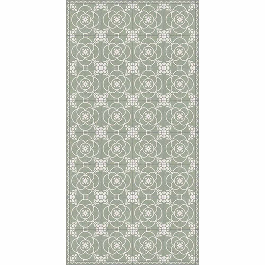 Adama Alma Lisa, tapis plat à motif d’une épaisseur de 5 mm, en vinyle, vert