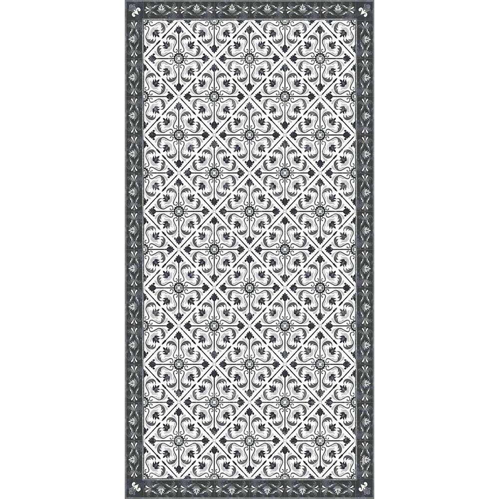 Adama Alma Narangi, tapis plat à motif d’une épaisseur de 5 mm, en vinyle, noir