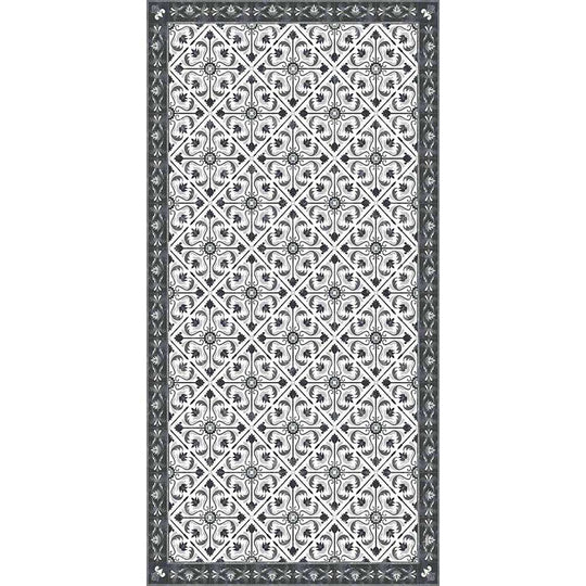 Adama Alma Narangi, tapis plat à motif d’une épaisseur de 5 mm, en vinyle, noir