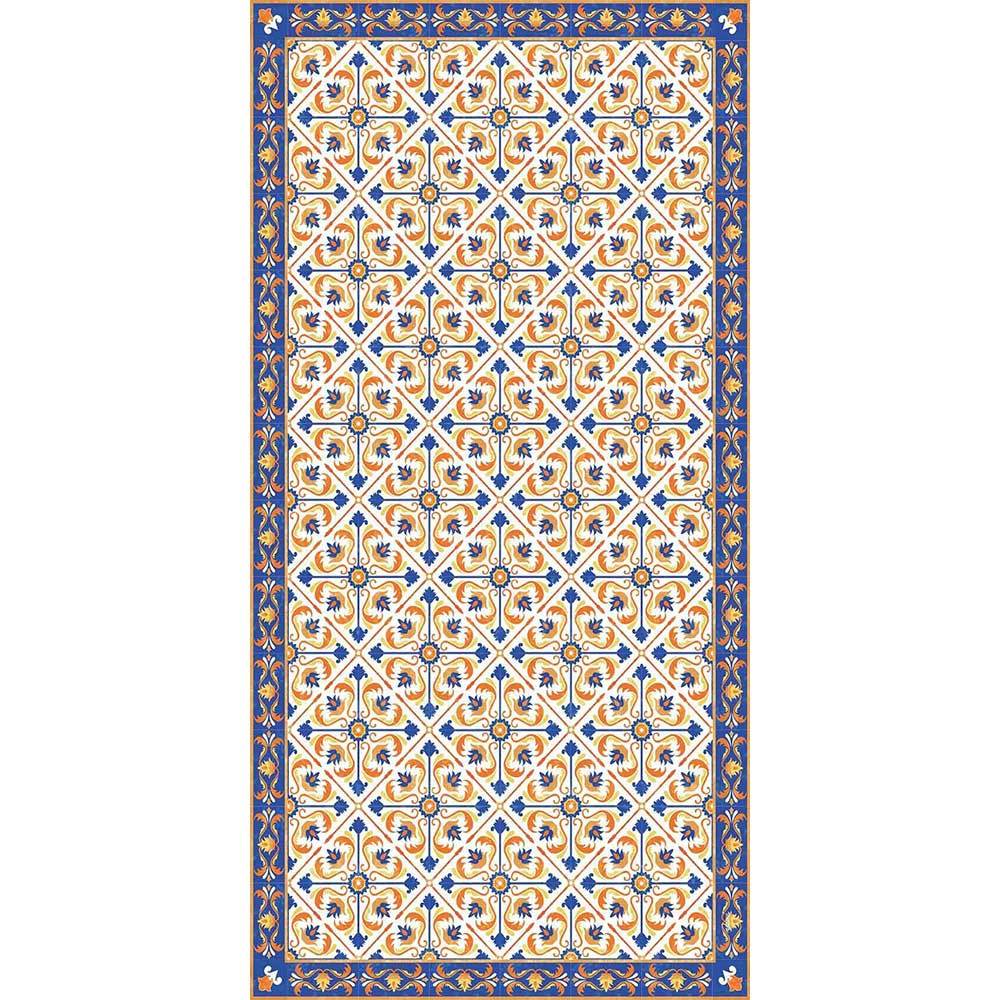 Adama Alma Narangi, tapis plat à motif d’une épaisseur de 5 mm, en vinyle, orange